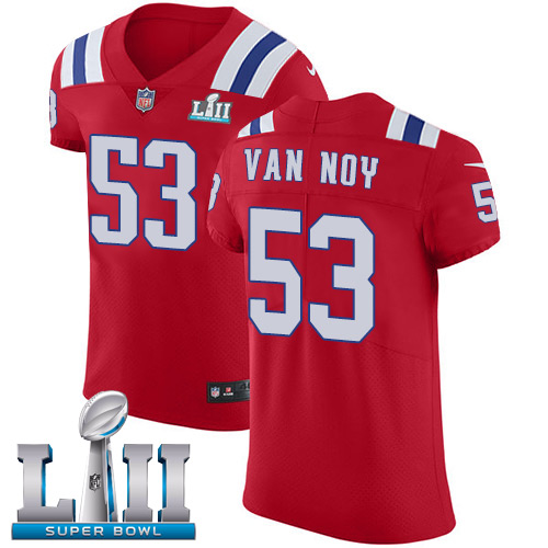 Nike Patriots #53 Kyle Van Noy Red Alternate Super Bowl LII Men's Stitched NFL Vapor Untouchable Elite Jersey - Click Image to Close